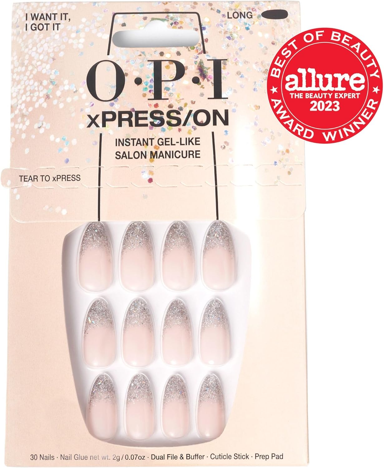 Thumbnail 1 de OPI xPRESS/ON Press On Nails & Cuticle Oil (30 pcs) with up to 14 days of wear