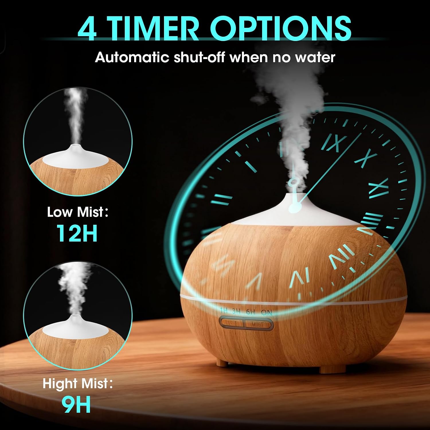Detalle 2 de Aroma Diffuser 500ML Ultraschall für Schlafzimmer