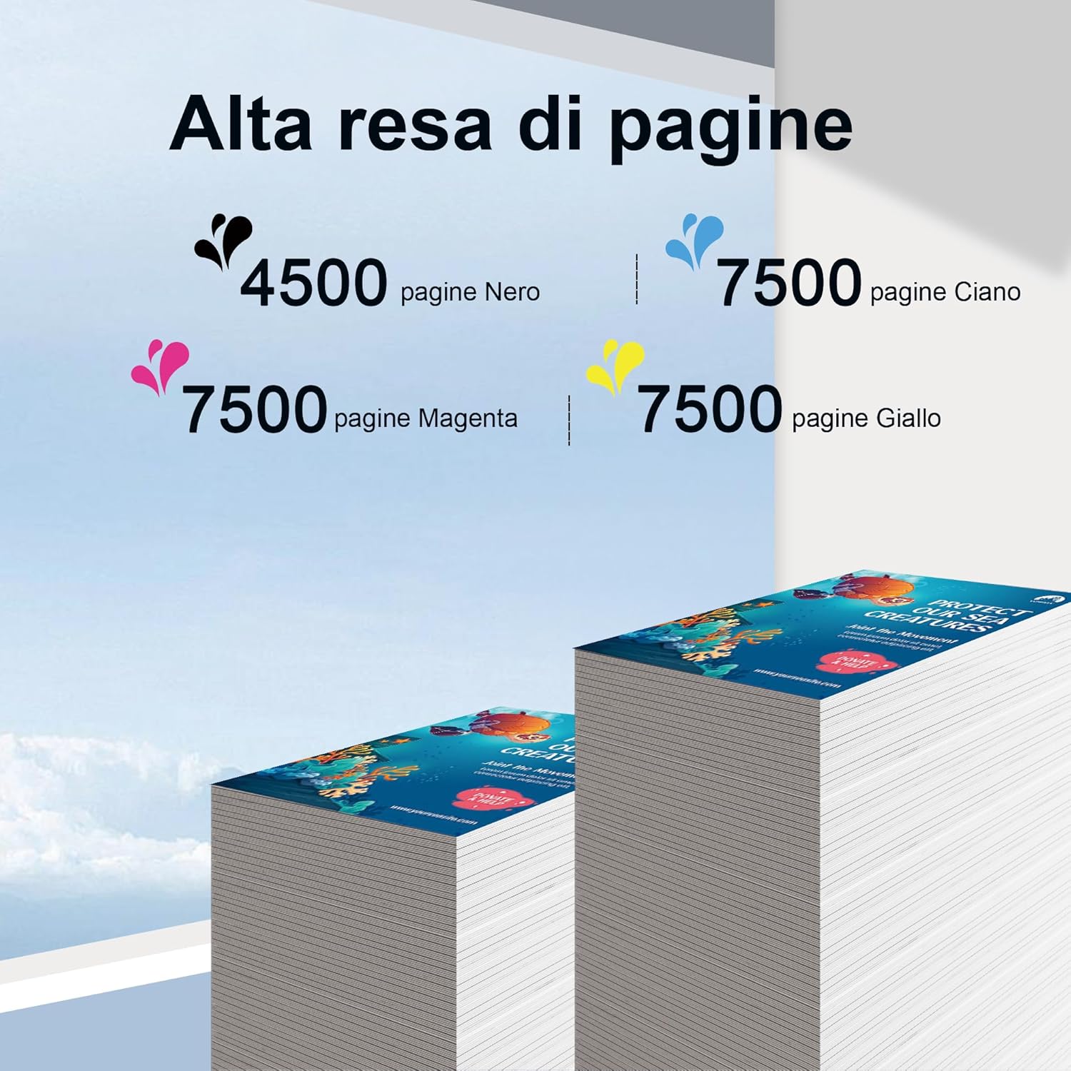 Thumbnail 2 de Uiprint 104 inchiostro Multipack 5x 70 ml per Epson EcoTank ET-1810/ET-4800 – 2×Nero, 1×Ciano, 1×Magenta, 1×Giallo