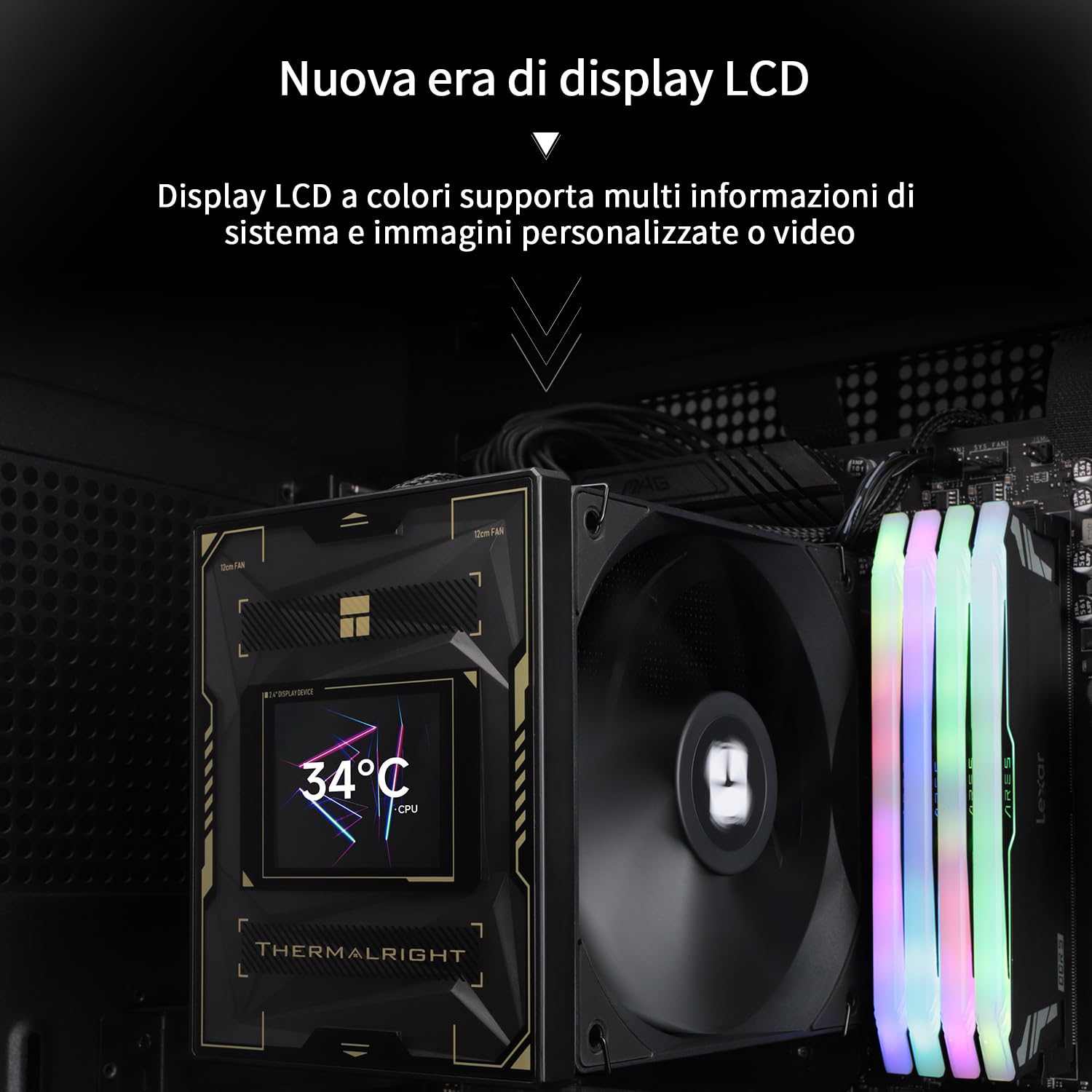 Thumbnail 4 de TR-Burst Assassin 120 Vision (écran LCD IPS 2,4" 320×240) radiateur CPU avec double ventilateur 12 cm