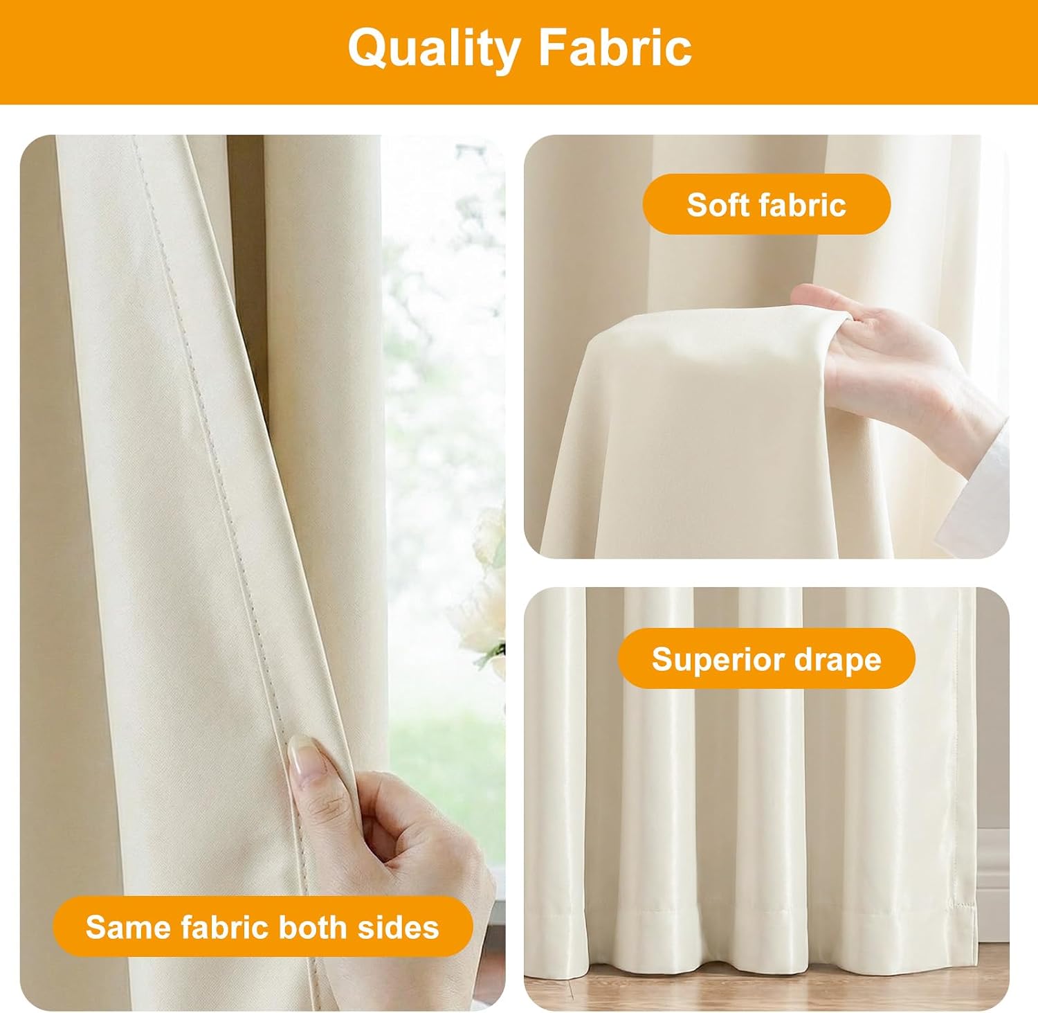 Thumbnail 4 de Hoeflife blackout room divider curtain, W180 x H84 Inch