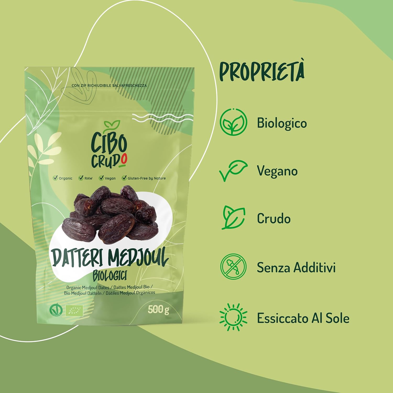 Thumbnail 2 de CIBO CRUDO Datteri Medjoul Bio Qualità Premium, 500g