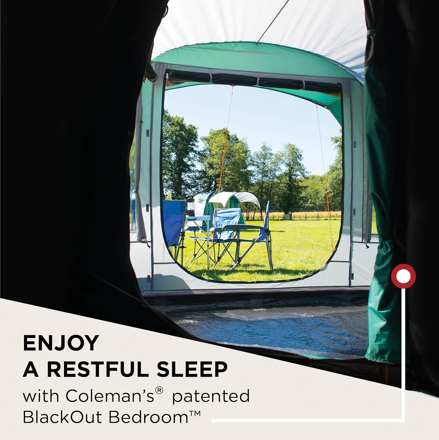 Thumbnail 5 de Coleman Oak Canyon 4 BlackOut Tent: 4-Person Family Tunnel with Darkened Bedrooms