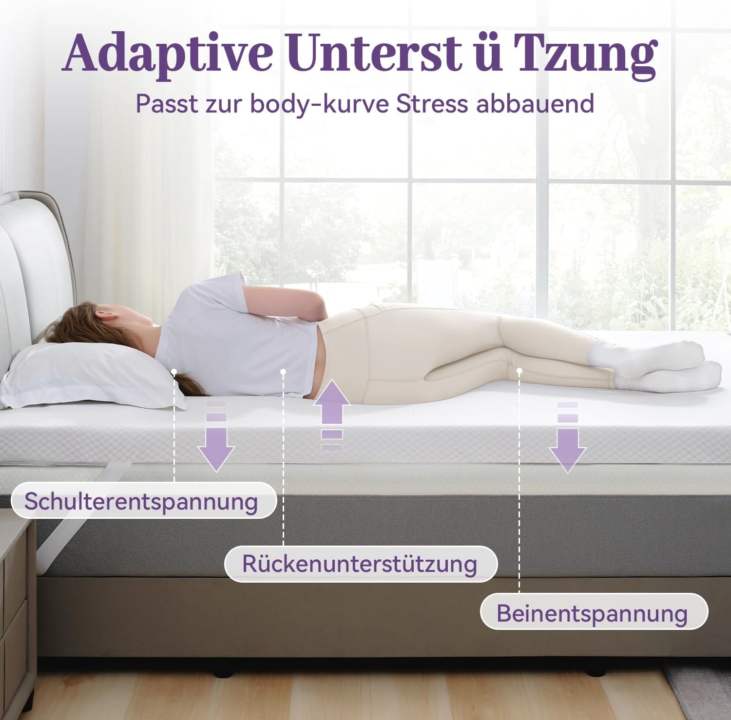 Thumbnail 1 de SINWEEK 3 Inch Gel Memory Foam Mattress Topper
