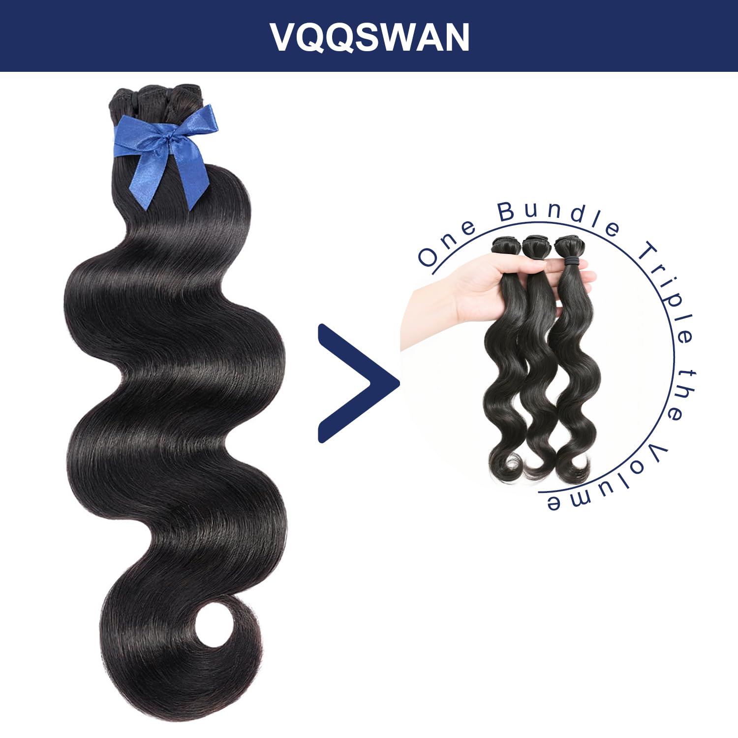 Detalle de Raw Bundles Body Wave Human Hair 16 Inches