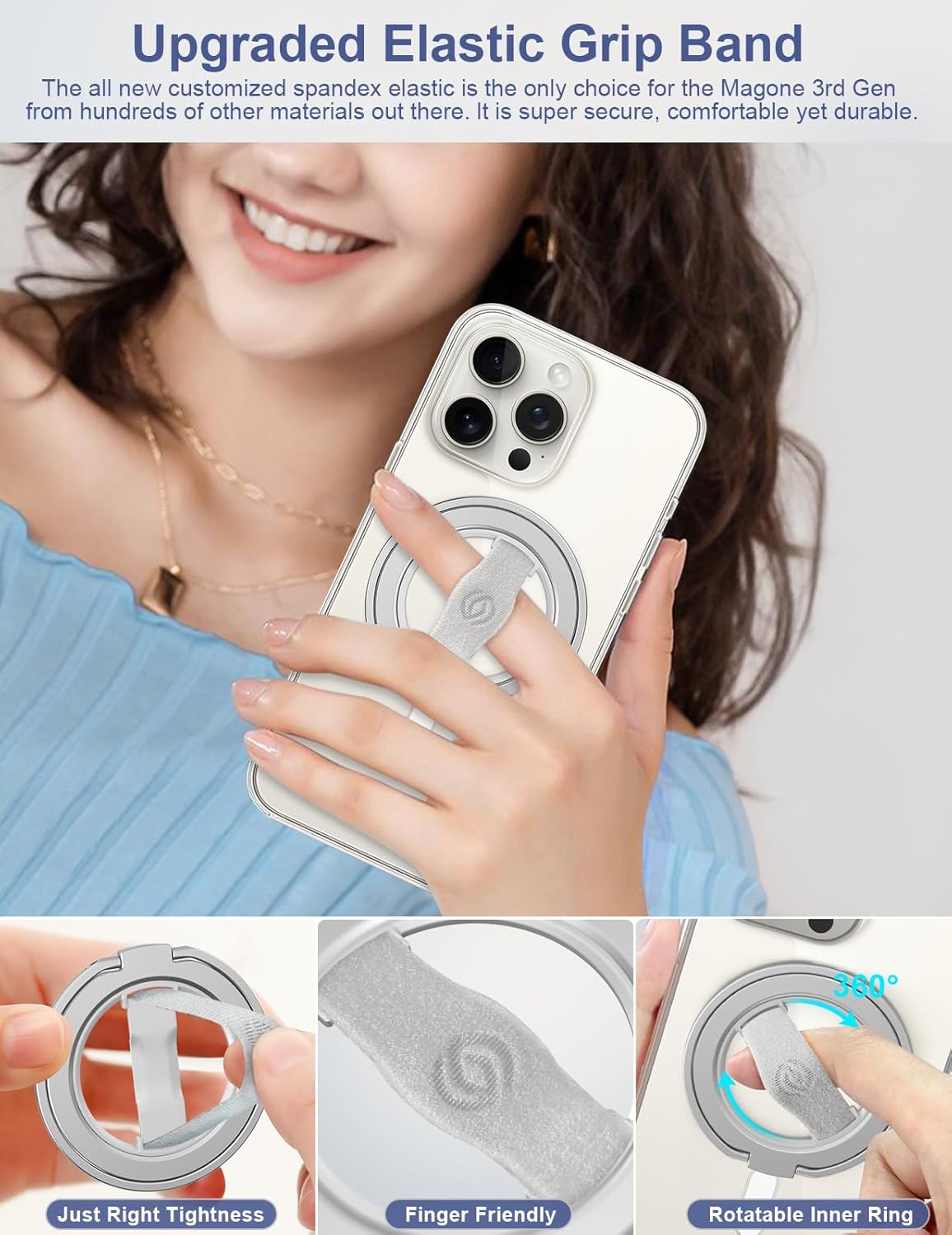 Detalle de EWA MagOne 3rd Gen MagSafe Phone Grip Stand