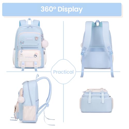 Thumbnail 6 de Tanou Cartable Fille Primaire 20L – Sac à Dos Tanou avec pendentif et badges (4 couleurs)