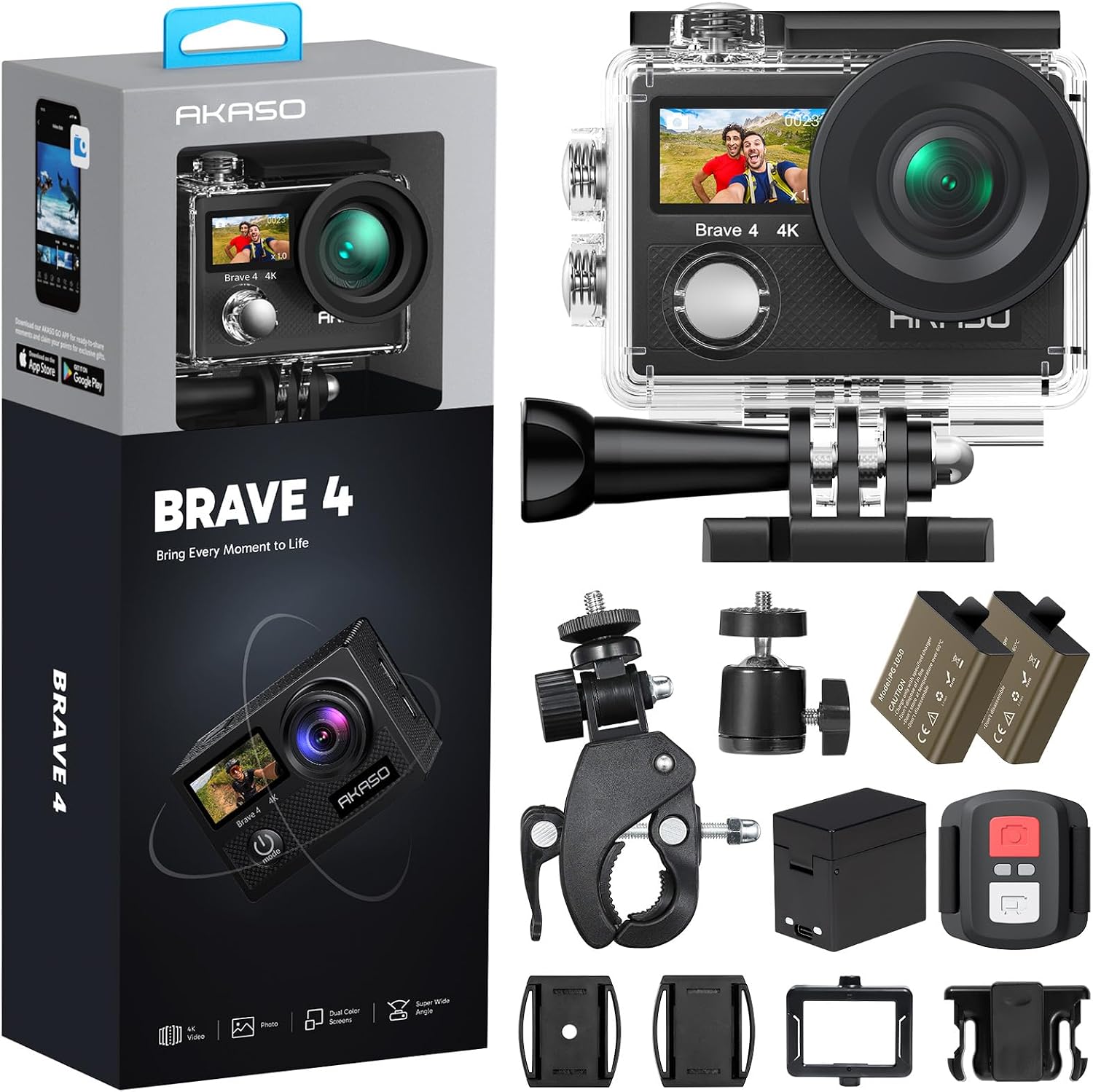 Detalle de AKASO Brave 4 Action Camera 4K30: A Solid Underwater Companion