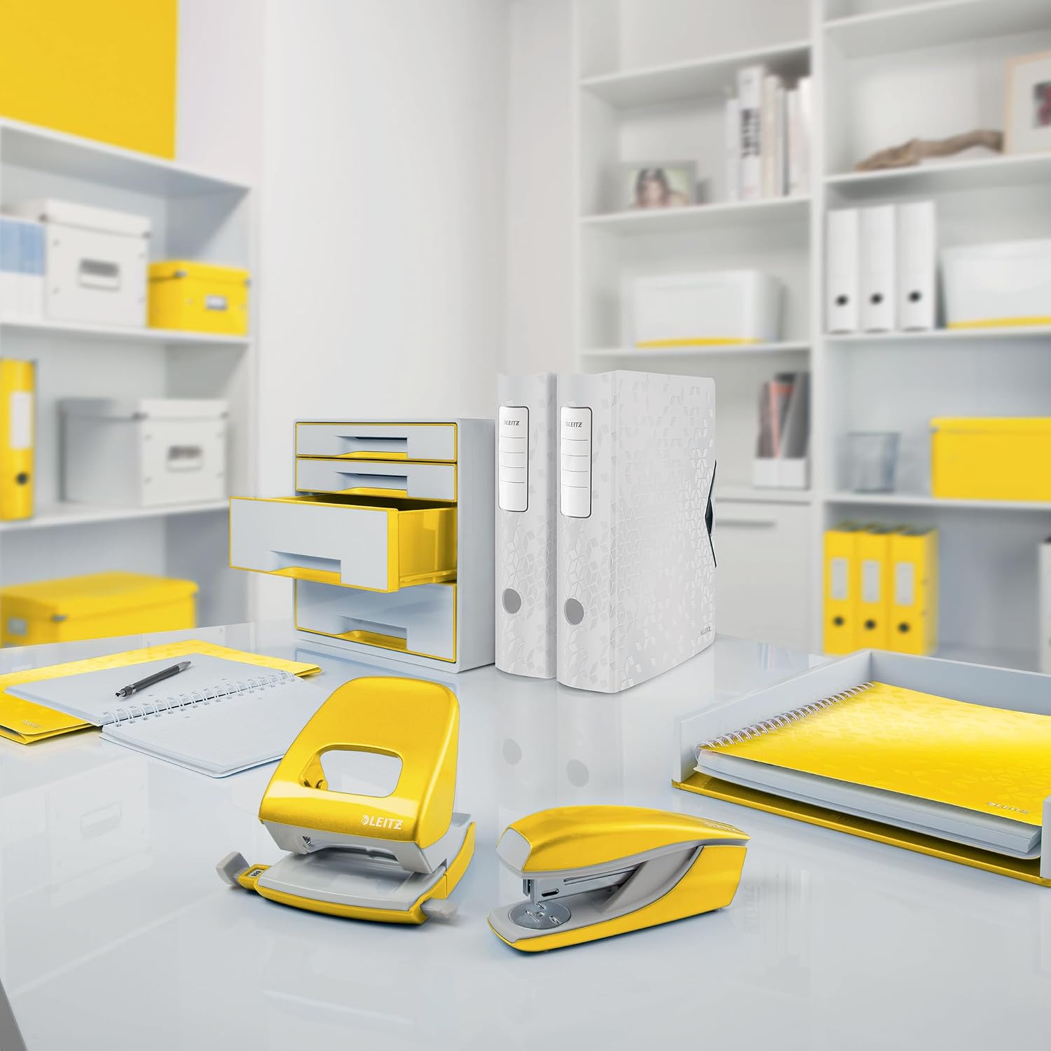 Thumbnail 5 de Leitz WOW Dispenser per nastro adesivo Dual Color Bianco/Giallo, 53641016