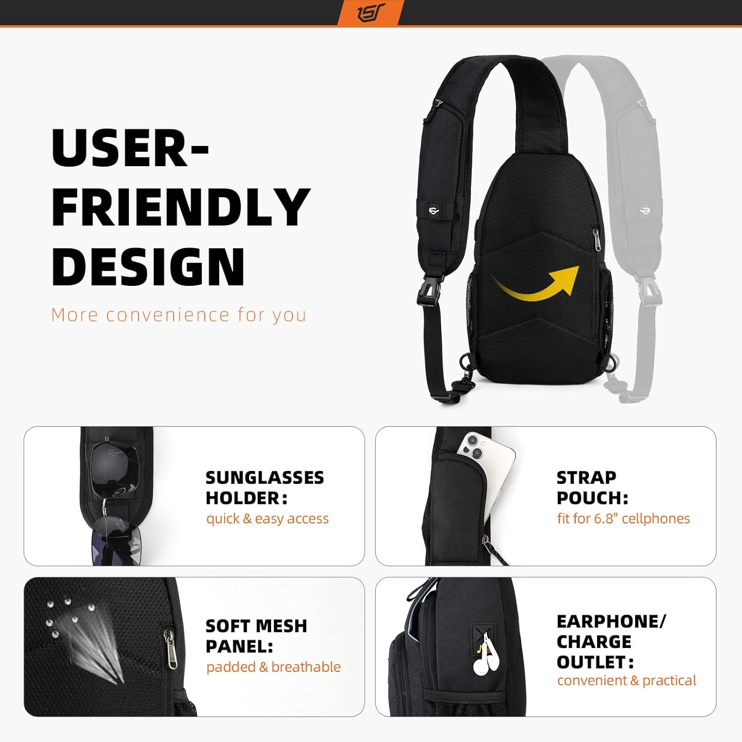 Detalle 2 de SKYSPER Sling Bag RFID 7L