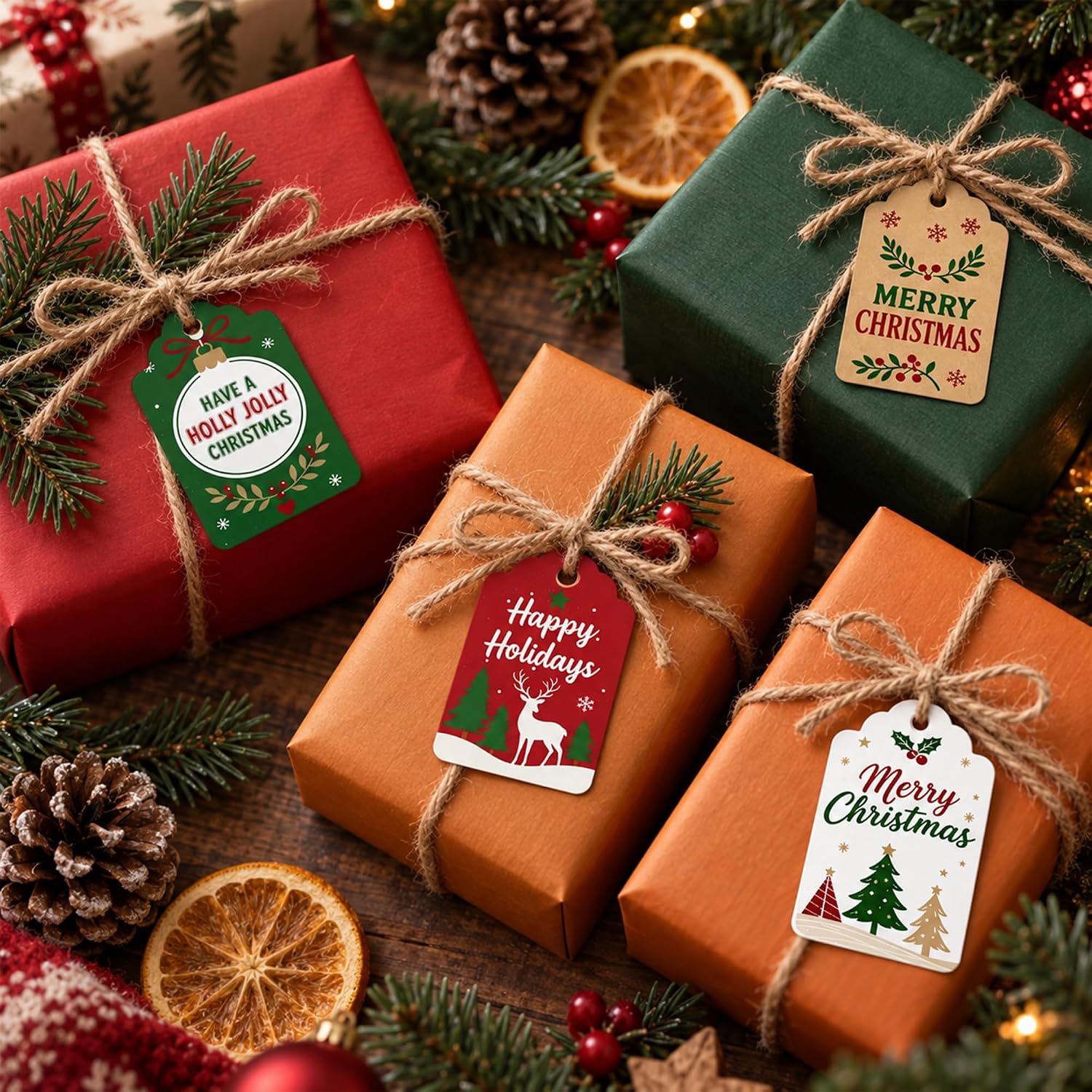 Detalle 2 de Christmas Gift Tags, 60-Piece Set