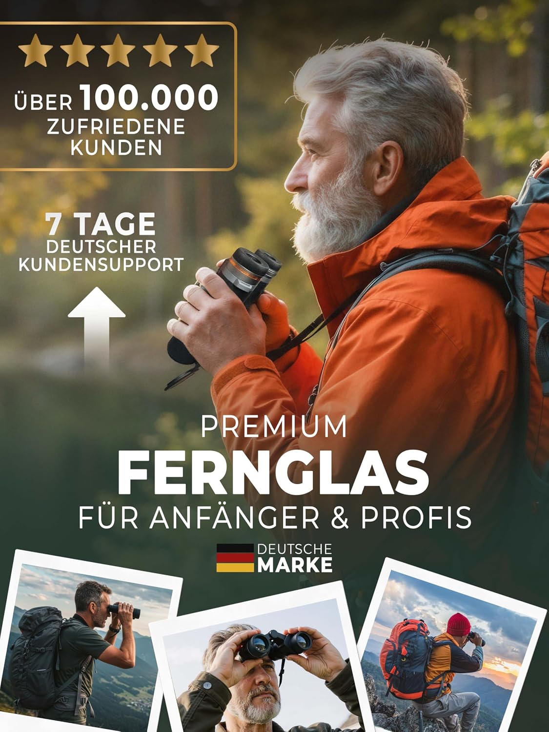 Thumbnail 6 de Weidenberger Fernglas 12x32 [TESTSIEGER] – kompakt, wasserdicht IPX7 und nitrogefüllt