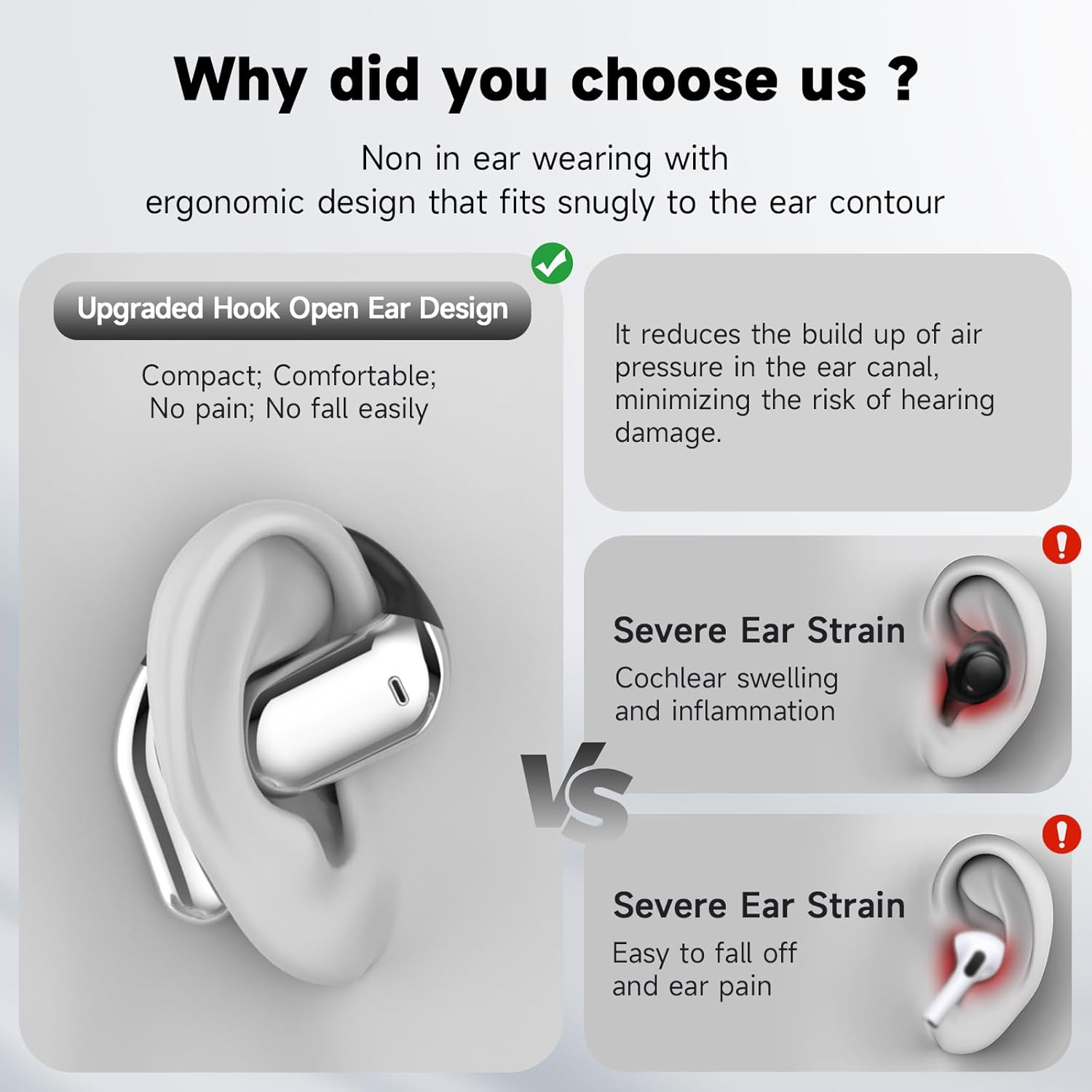Thumbnail 1 de Paekole Open Ear Bone Conduction Headphones – Wireless Bluetooth Earbuds with Deep Bass