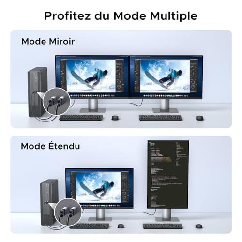 Thumbnail 2 de UGREEN Adaptateur DisplayPort vers HDMI 4K 30Hz / 2K 60Hz / 1080P 120Hz – Lot de 2