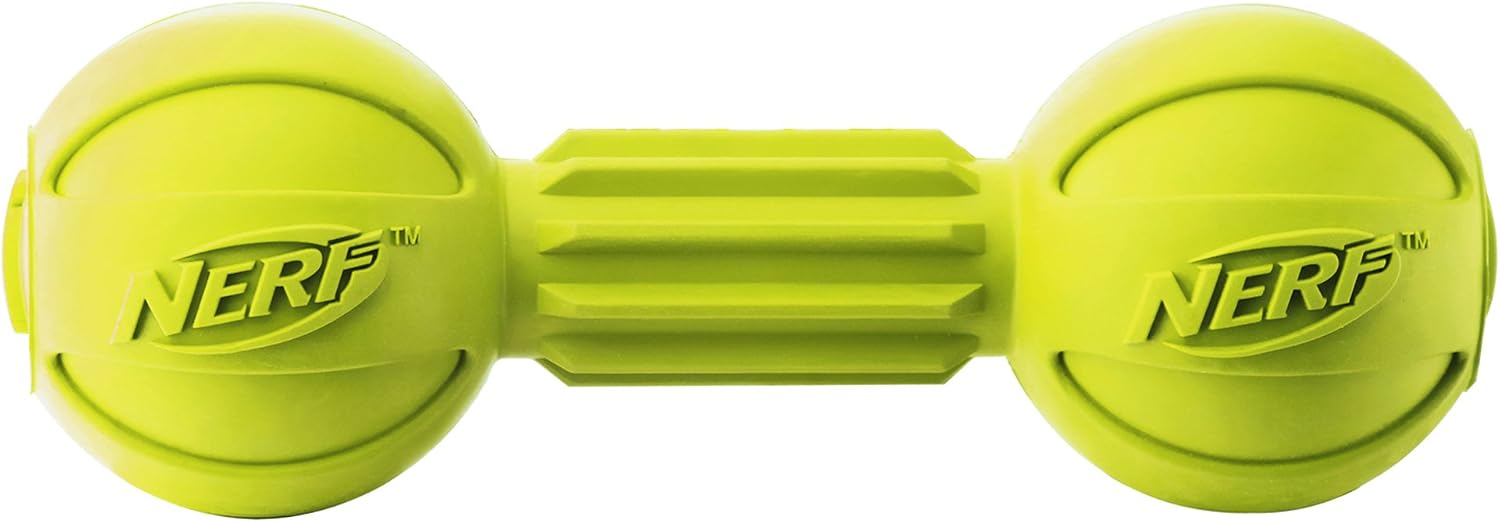 Detalle de Nerf jouet à mâcher pour chien en forme d’haltère – Taille M