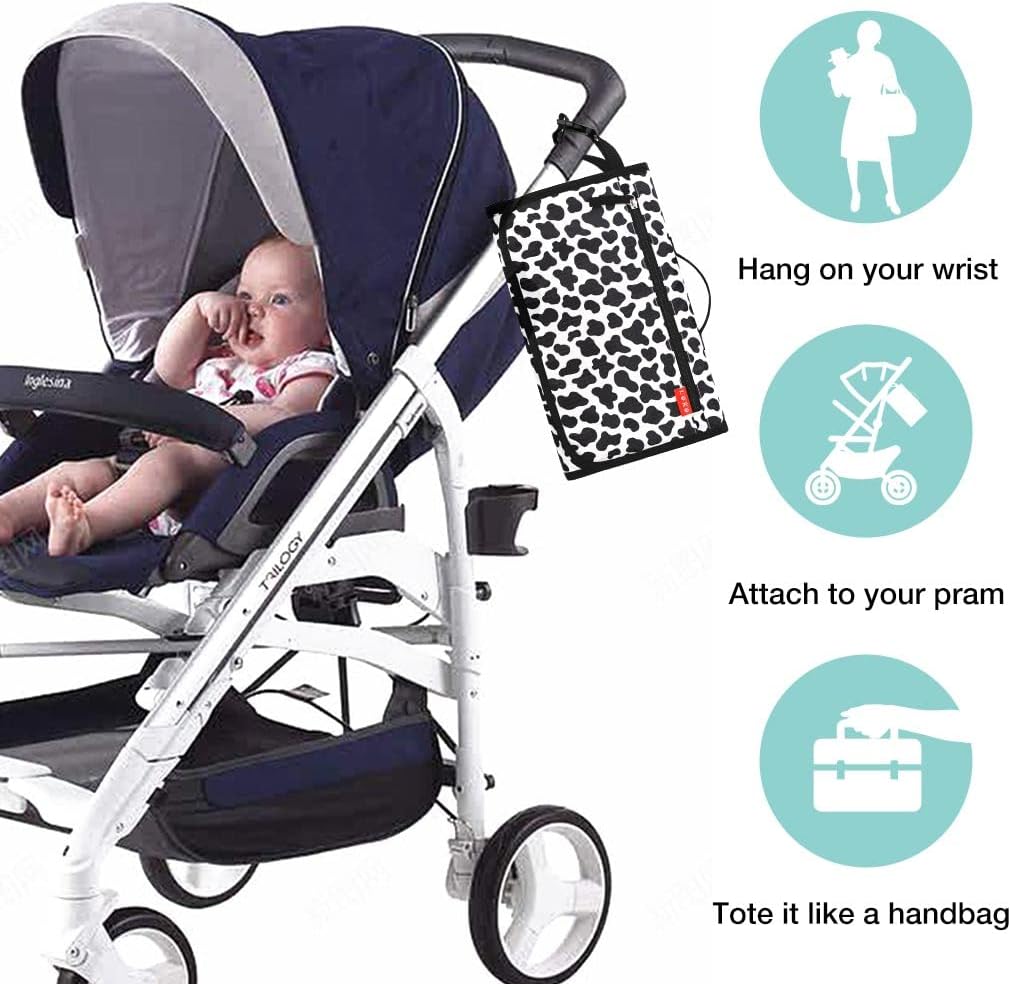 Detalle 1 de Lekebaby Cow Stria changing mat