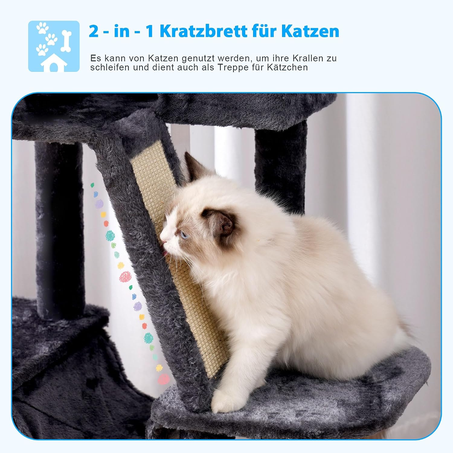 Thumbnail 5 de Hey-brother Kratzbaum 135 cm