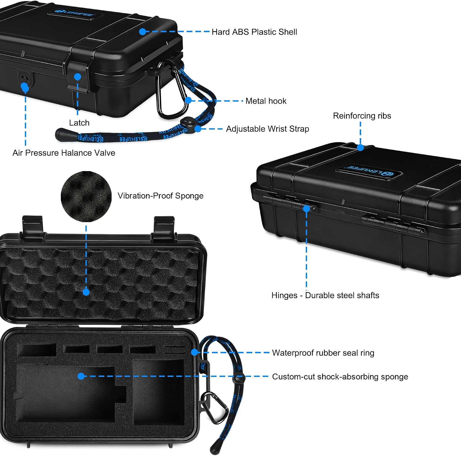 Detalle 1 de LEKUFEE Travel Waterproof Case for Canon SX740