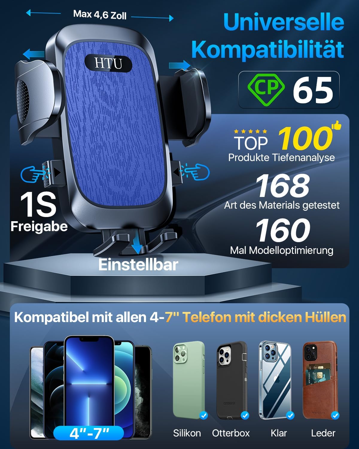Detalle 2 de HTU 2026 Handyhalterung Auto mit 360°