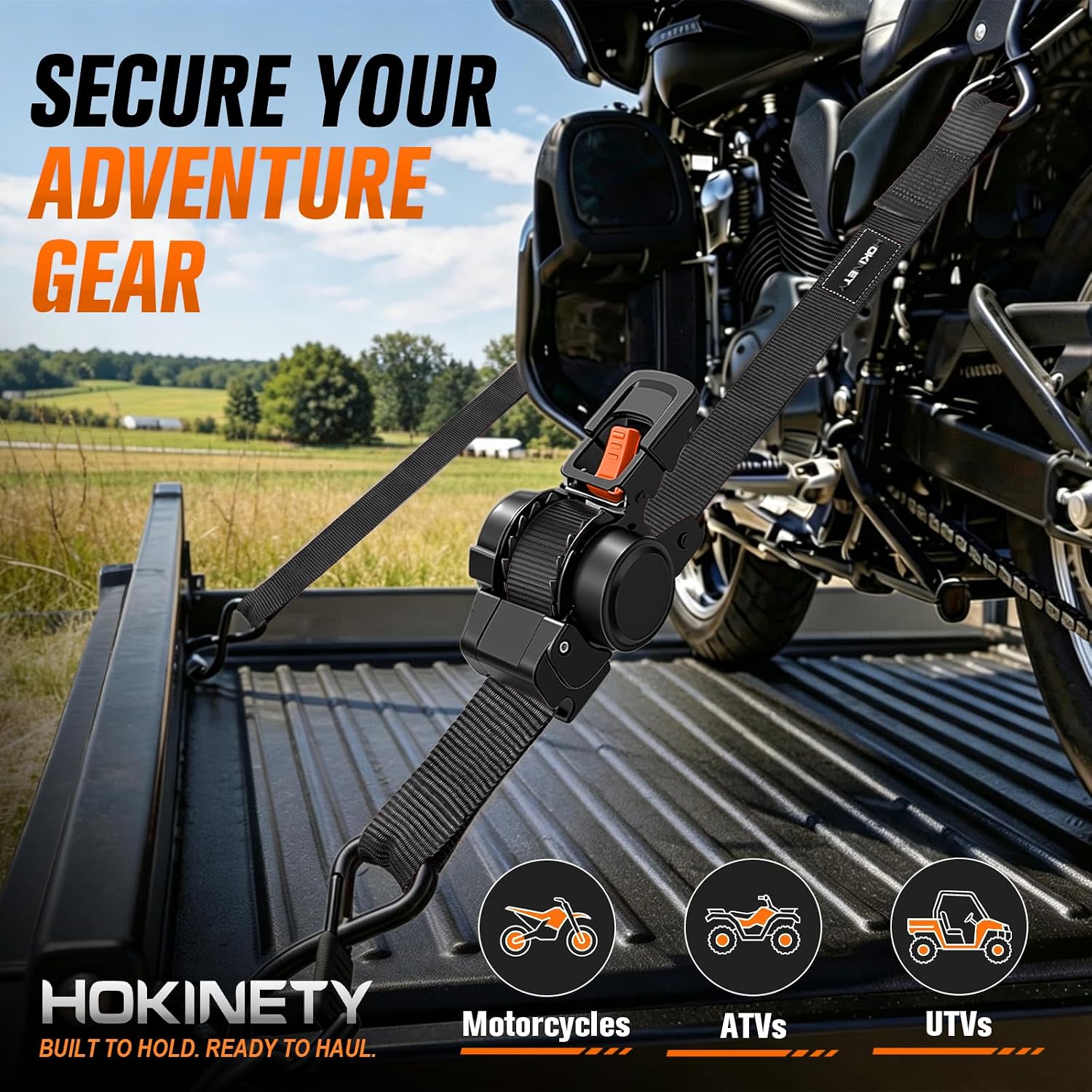 Thumbnail 6 de HOKINETY Retractable Ratchet Straps, 12 Feet
