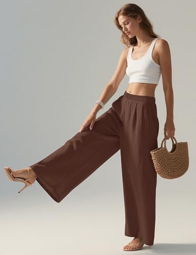 Thumbnail 4 de Rapbin Wide Leg Linen Trousers for Women UK – Summer Palazzo Pants