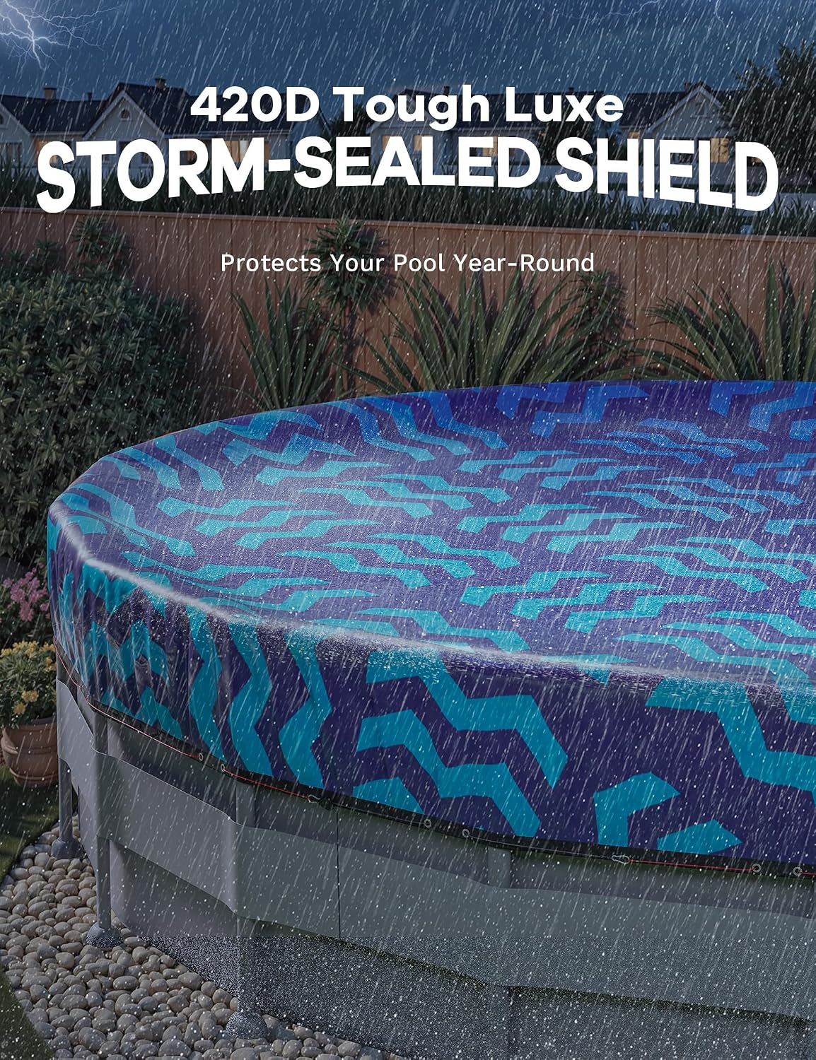 Thumbnail 3 de Poolhacker Above-Ground Winter Pool Cover 420D