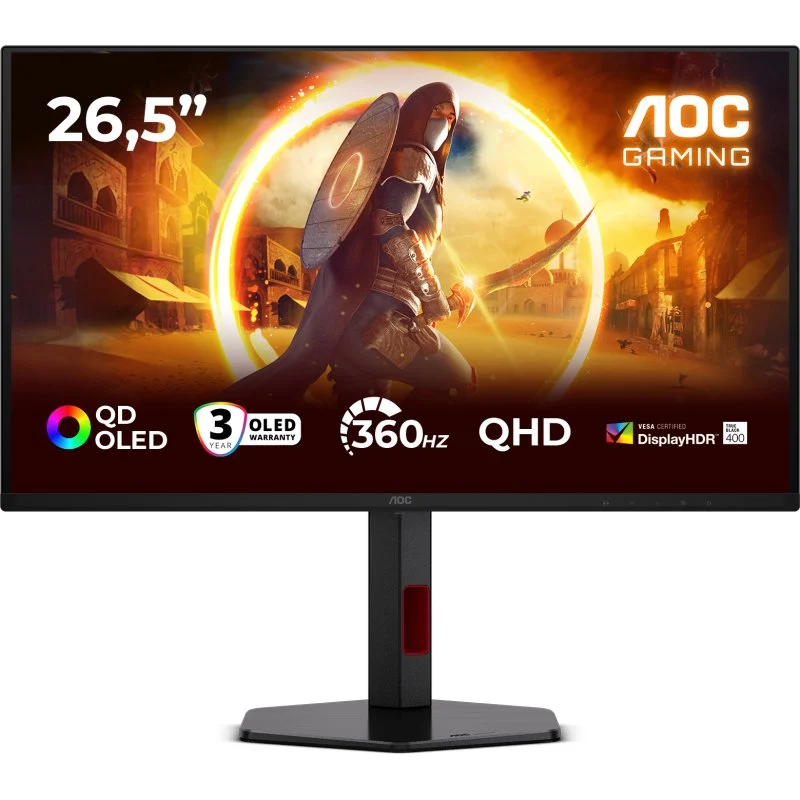 Detalle de AOC G4 Q27G4SDR: monitor gaming QD-OLED 26.5" con 360 Hz y HDR400