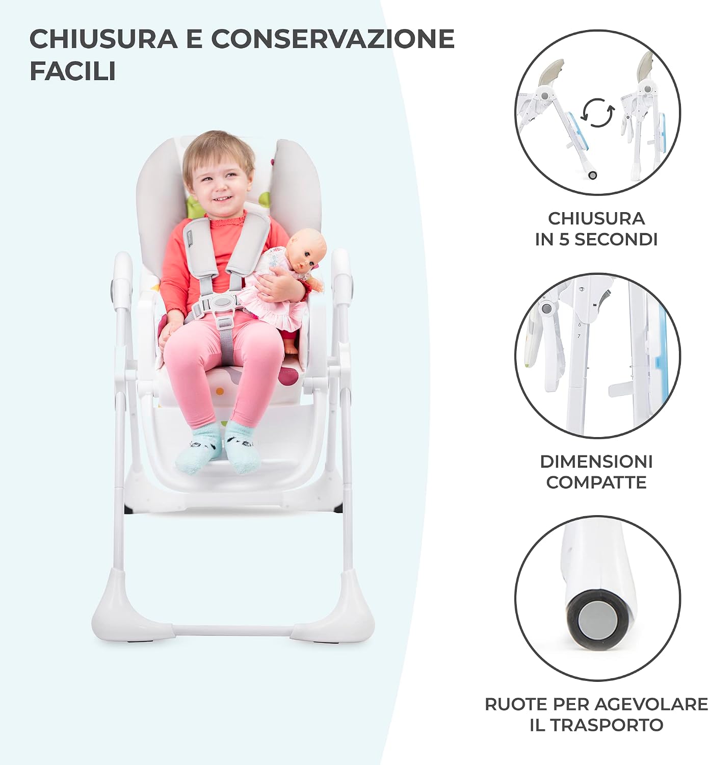 Detalle 2 de Kinderkraft YUMMY seggiolone 6 mesi 👶