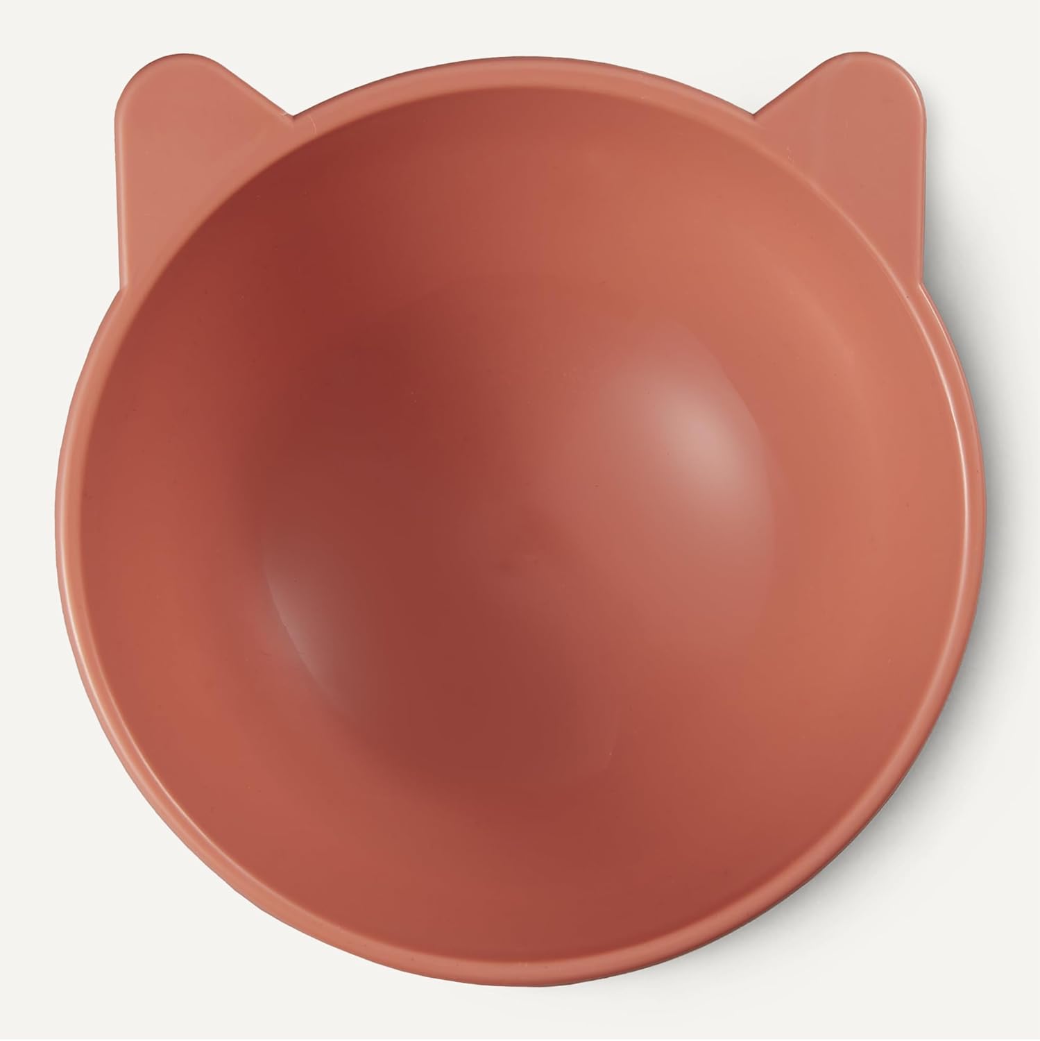 Detalle de Amazon Basics Katzenfutternäpfe im Katzenohren-Design, 2er-Set (orange/blau) – 13,2 × 13,2 × 11,4 cm