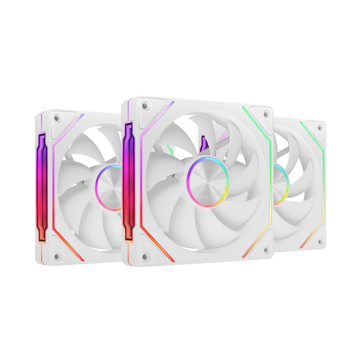 Mars Gaming MF-LINKFINITYKIT2 kit 3 ventole modulari PWM 12 cm ARGB Infinity Mirror con connessione magnetica
