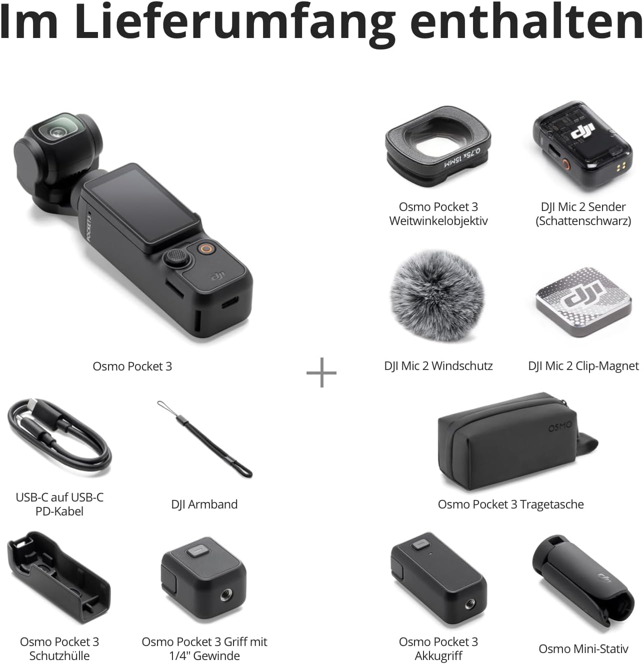Thumbnail 6 de DJI Osmo Pocket 3 Kreativ Combo – Vlogging-Kamera mit 1-Zoll-CMOS, 4K/120 fps