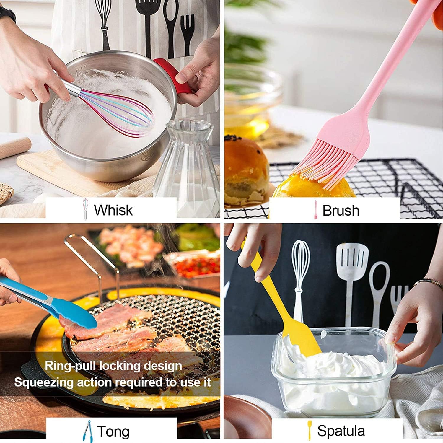 Thumbnail 2 de TIBLEN Silicone Kitchen Utensil Set, 18-Piece