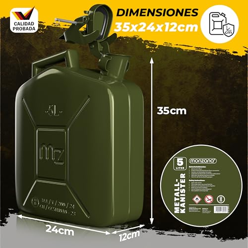 Thumbnail 6 de Bidón de Gasolina Metálico Monzana 5L Verde⛽