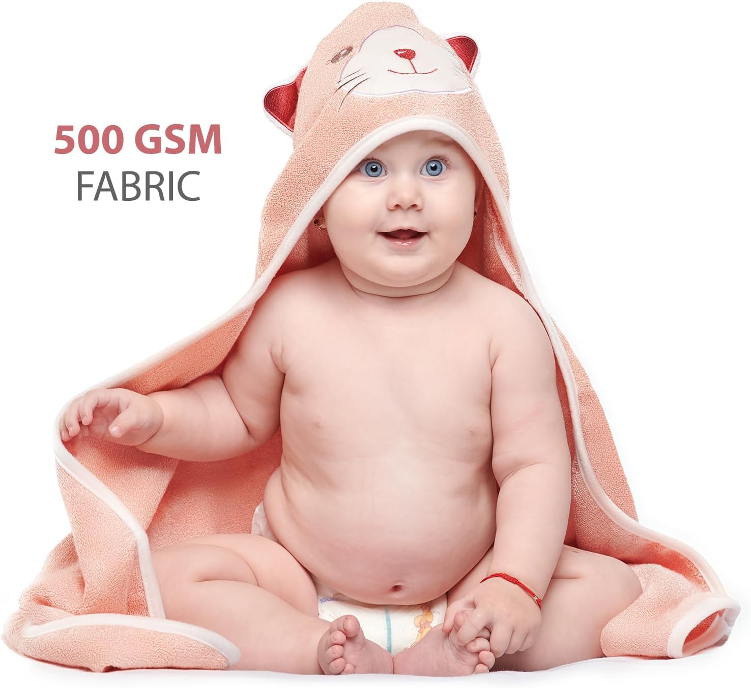 Detalle 2 de MINIBOO Premium Bamboo Hooded Baby Towel – Soft, Absorbent and Durable