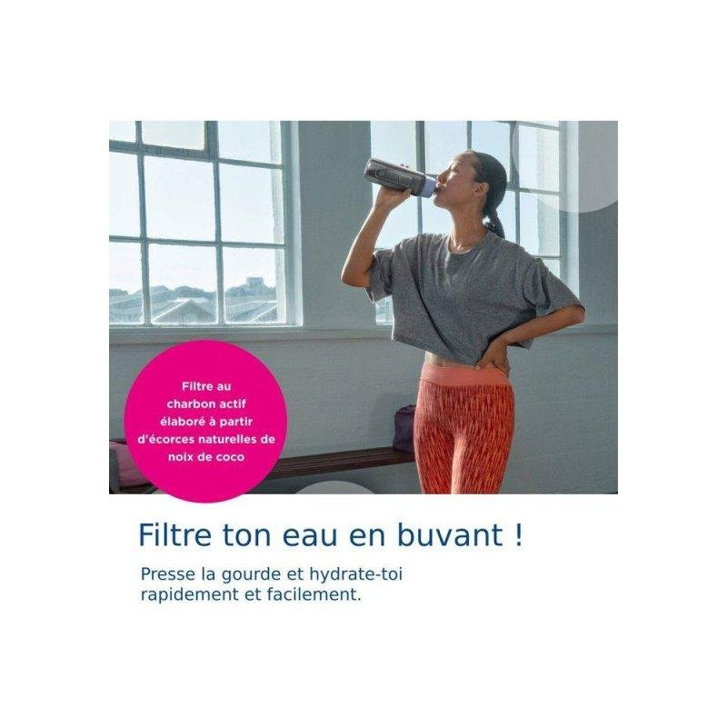 Detalle 2 de Brita Active 0,6 L Verde Pastel: botella filtrante para agua más sabrosa en cualquier sitio