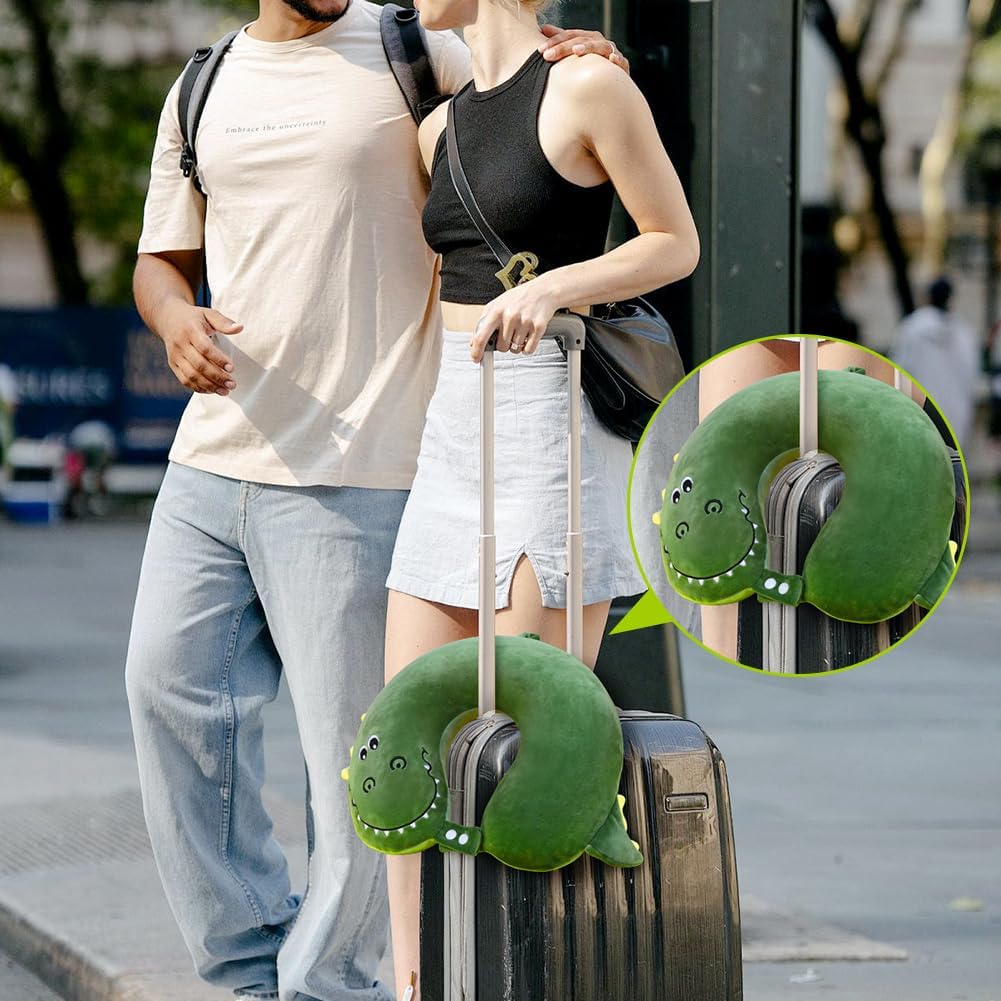 Thumbnail 6 de Alaoo Travel Pillow: Removable Memory Foam Kids U‑Shaped Neck Pillow with Eye Mask