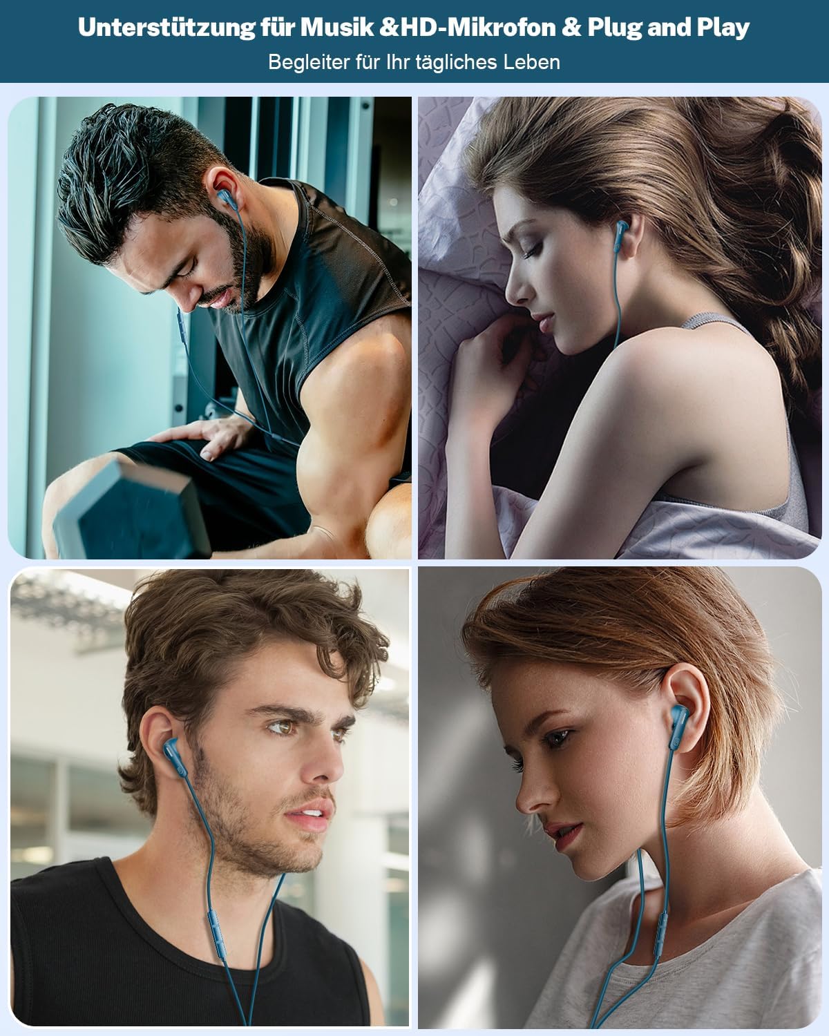 Thumbnail 6 de USB‑C In‑Ear Kopfhörer mit Mikrofon und Kabel für Samsung Galaxy, iPhone & mehr (USBC Headset)