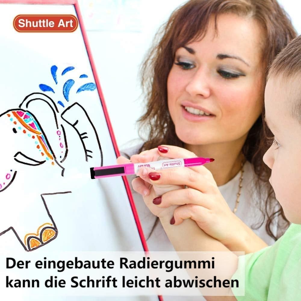Thumbnail 2 de Shuttle Art Whiteboard Marker Set – 20 Stück mit feiner Spitze, Radiergummi & Magnet