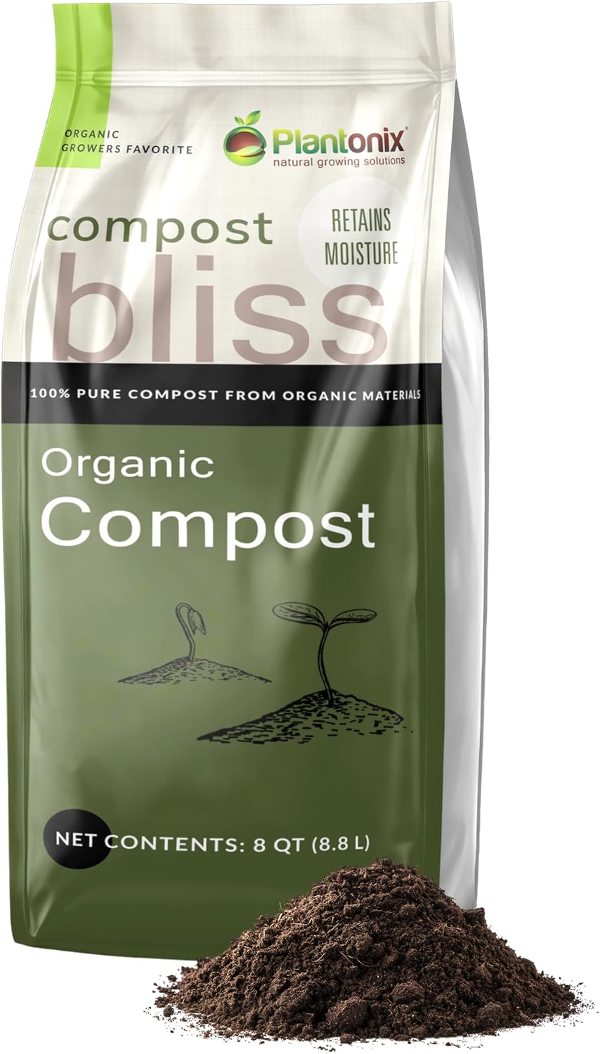 Detalle de plantonix 199874021089 Compost, 8 Quarts, 100% Natural Soil Amendment