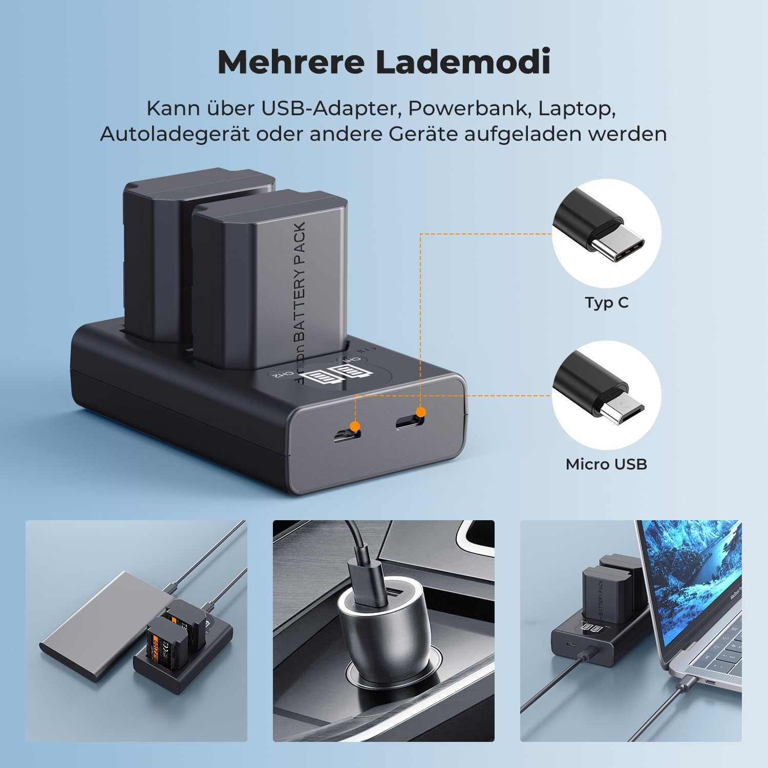 Thumbnail 5 de K&F CONCEPT NP-FZ100 2600mAh Akkus