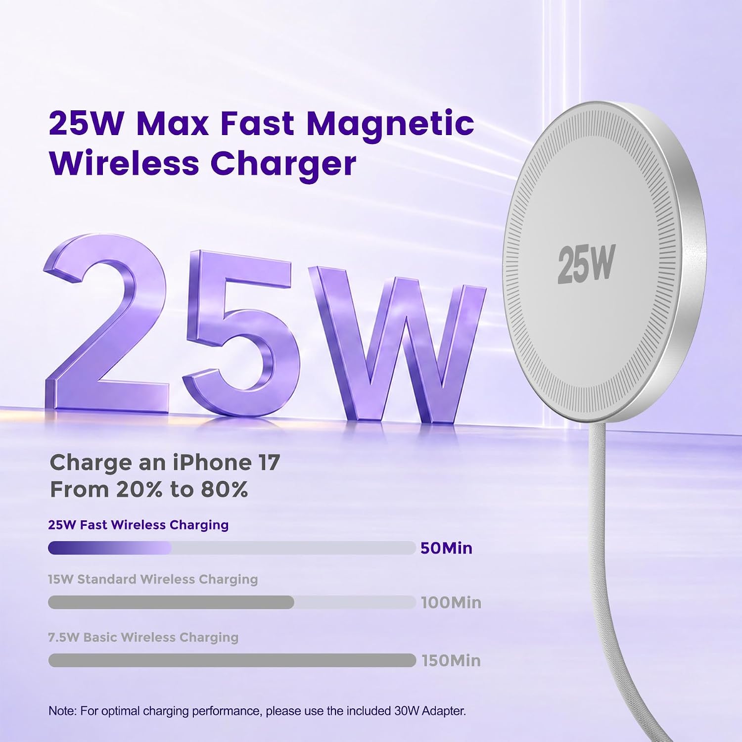Detalle 2 de MagSafe wireless charger 25W
