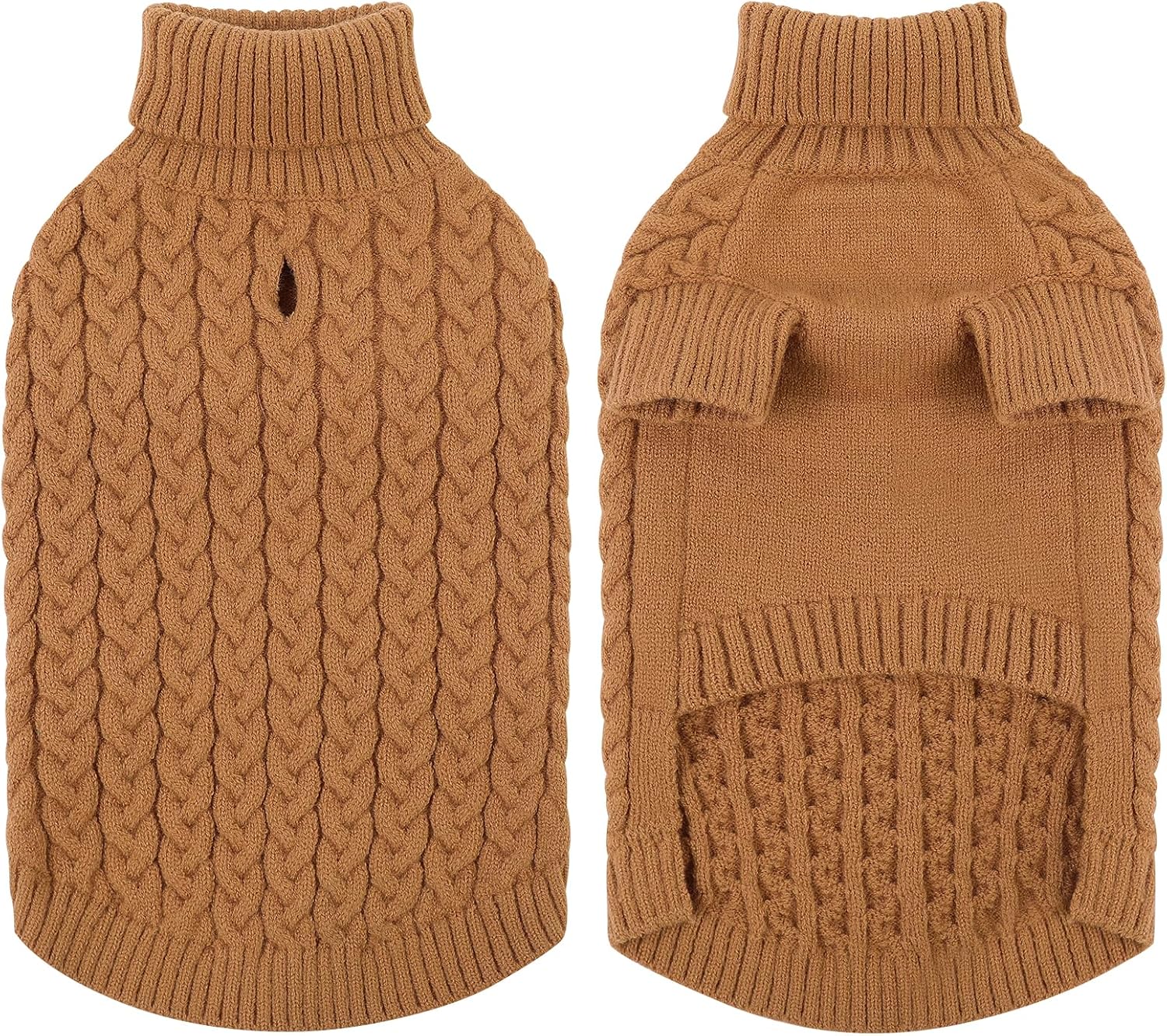 Detalle 2 de Dog Sweater Cable-Knit Turtleneck, Size S