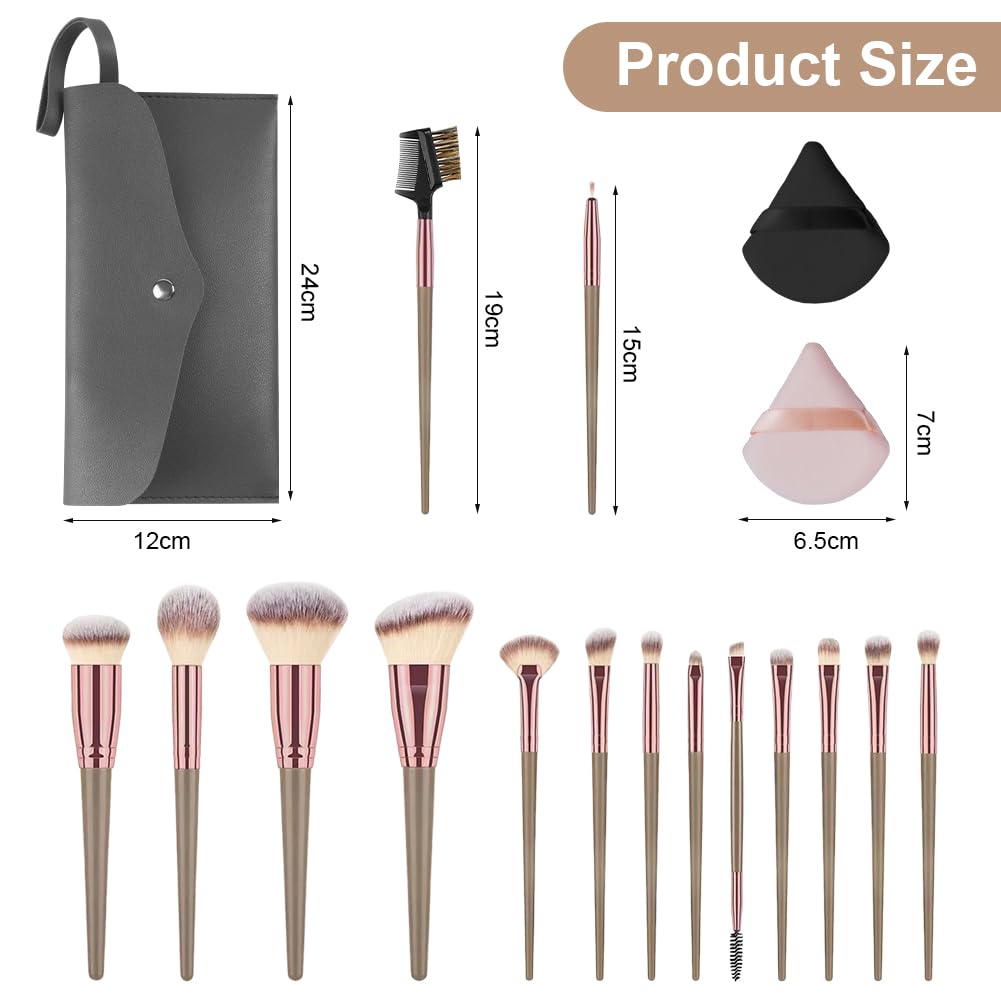 Detalle 2 de Vicloon Pinselset Makeup 15 Stück