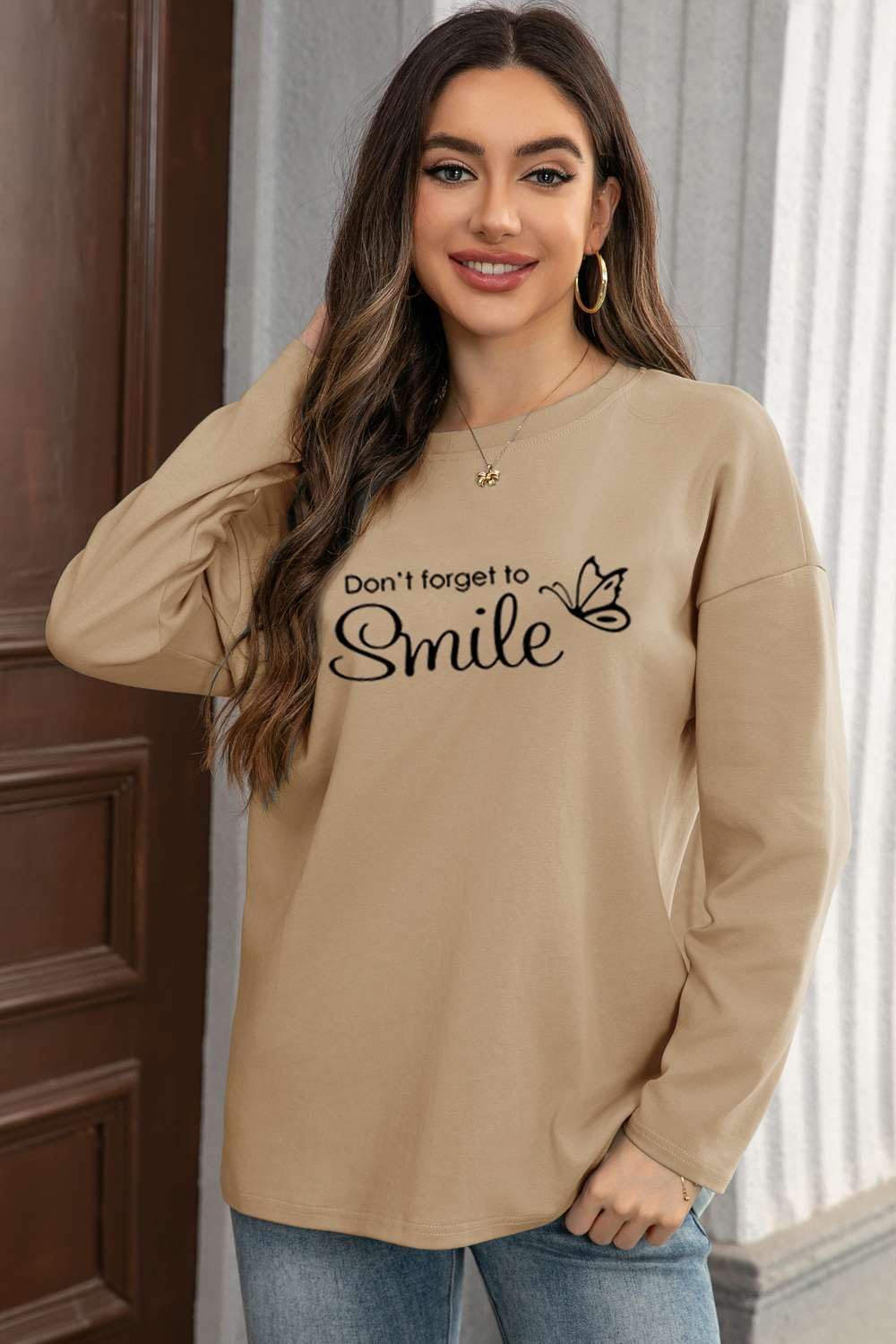 Detalle 2 de Baumwoll Damen Oversize Shirt Langarm