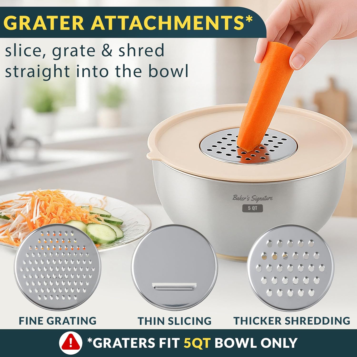 Thumbnail 5 de Baker's Signature Mixing Bowls with Lids