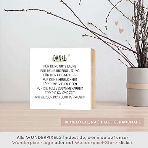 Thumbnail 1 de Wunderpixel Holzbild Abschieds-Geschenk Kollegin – Danke-schön, 15x15x2 cm, Birkenholz