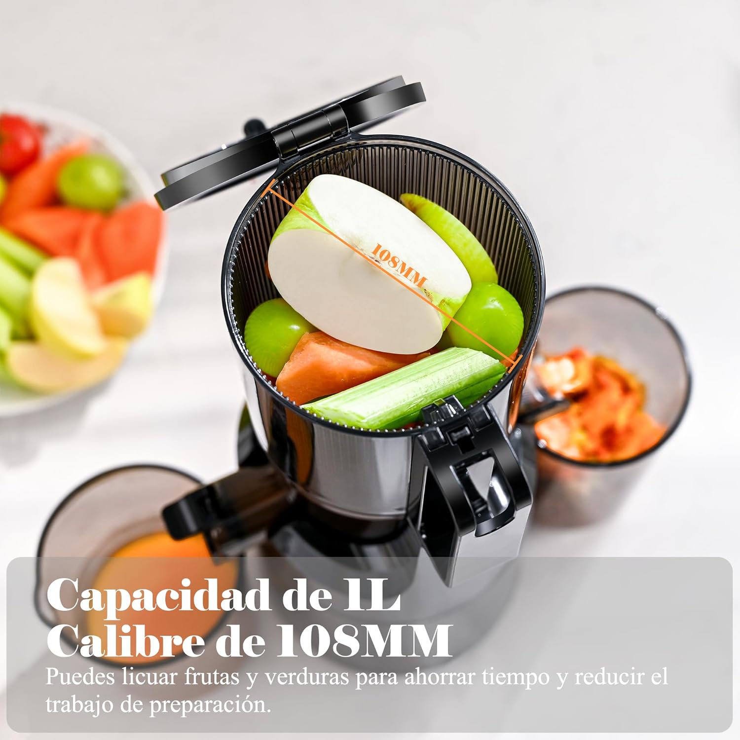 Thumbnail 1 de Fretta Extractor de Zumos y Verduras, 108MM, 1L 🍹
