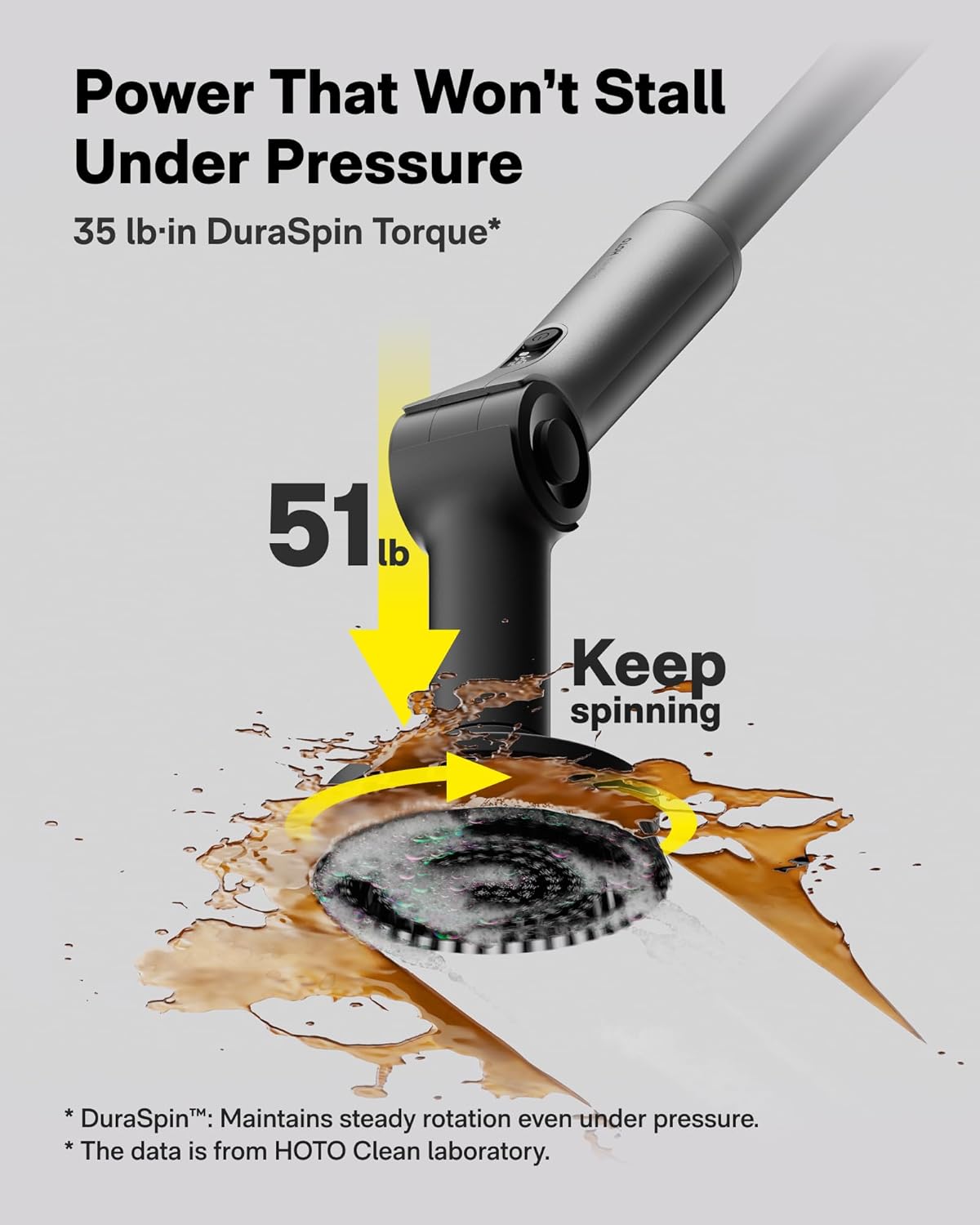 Thumbnail 2 de HOTO Flexi Cordless Electric Spin Scrubber with Adjustable Angle and Extendable Handle
