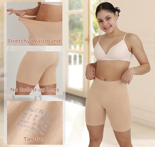 Thumbnail 2 de INNERSY Ladies Nude Cycling Shorts – Anti-Chafing Under-Skirt Short, XL, Beige