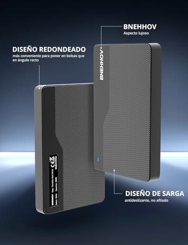 Detalle de Disco Duro Externo Portátil Ultra Delgado 500GB USB 3.0 HDD de BNEHHOV